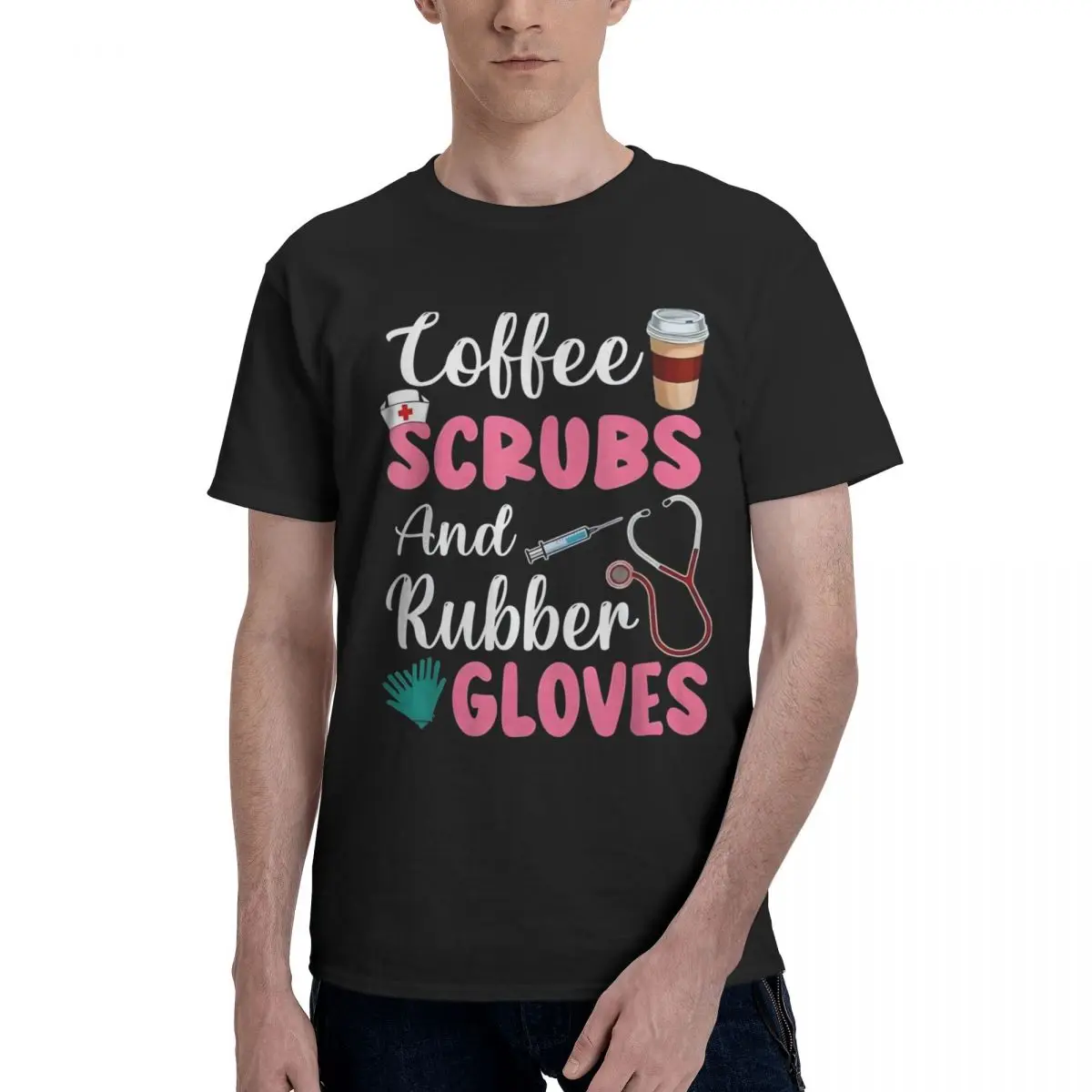 Coffee Scrubs Gloves Move T-shirts Travel Championship Graphic Vintage High grade USA Size