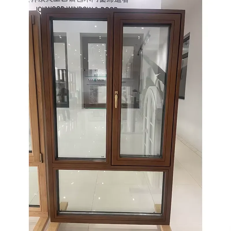 for Modern German Style  Glazed Aluminum Clad Wood Frame Casement Window Wholesale Home Design