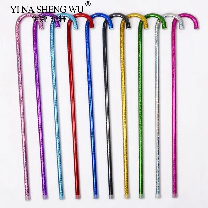 10 sztuk/opakowanie Laska do Tańca Jazzowego dla Dorosłych i Dzieci Rekwizyty do Tańca Brzucha Kijki do Chodzenia Laserowy Kolor Egipska Laska z Winorośli Laska do Tańca
