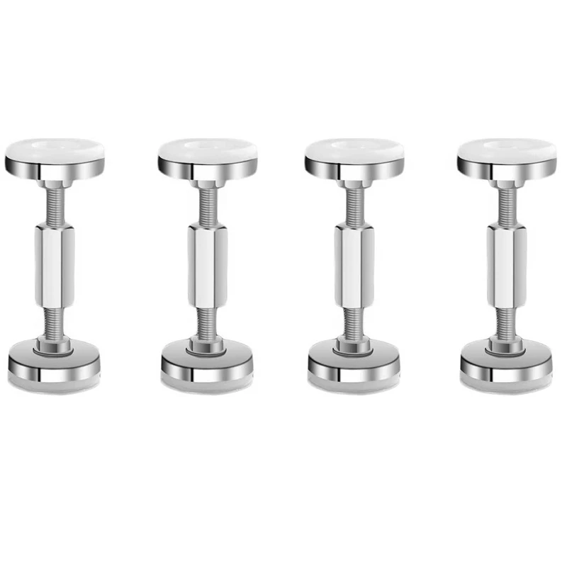 FBIL-4Pcs strumento Anti-Shake per telaio del letto filettato regolabile, le testiere del comodino prevengono lo allentamento (argento, 56Mm - 76Mm)