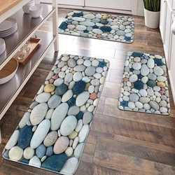 1PC, cobble print bedroom living room door carpet mat, waterproof anti-slip kitchen bathroom bathroom mat