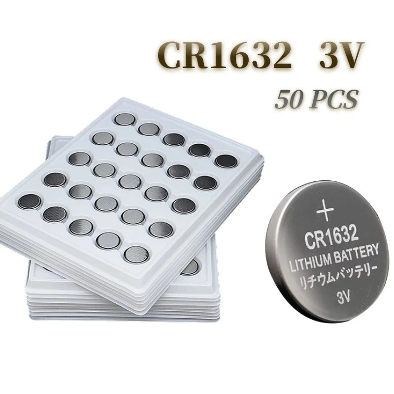 25-200pcs 120mAh CR1632 3V Lithium Button Cell Battery For Watch Car Remote Key Original 100% Calculator Medical for Electronics