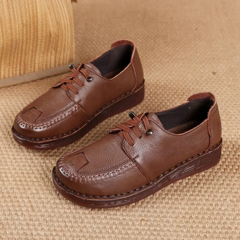 

Women's Leather Casual Shoes Luxury Loafers Sneakers For Women Trends 2024 Comfortable Moccasins Outdoor Fashion Walking Shoes