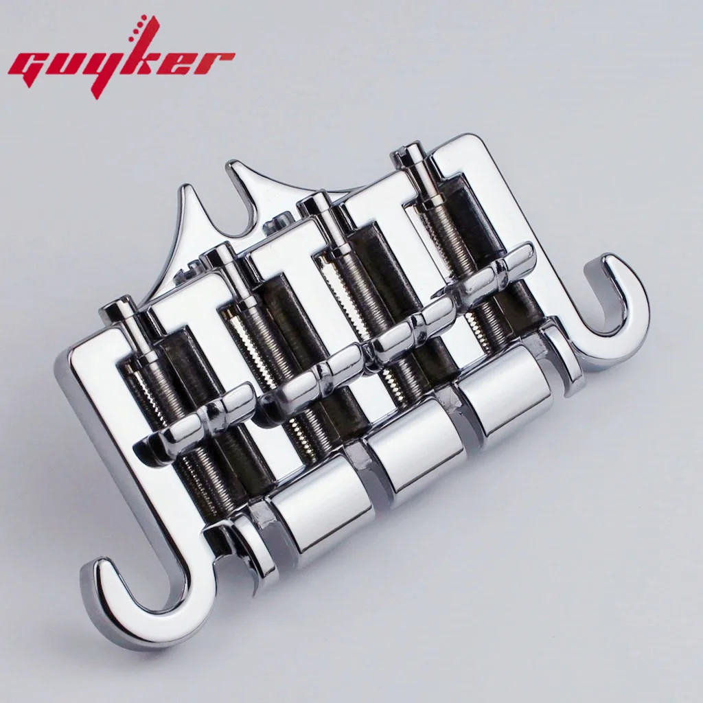 3 Point 4 String Bass Bridge Tailpiece Chrome For GBS EP Guitar Parts