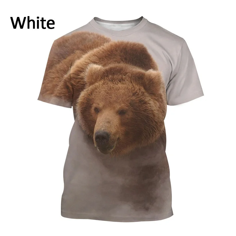 Bears 3D T Shirt Fashion Individuality Casual Cute Animals Forest The Bears Harajuku Style Cool Round Neck Unisex Funny T-shirt