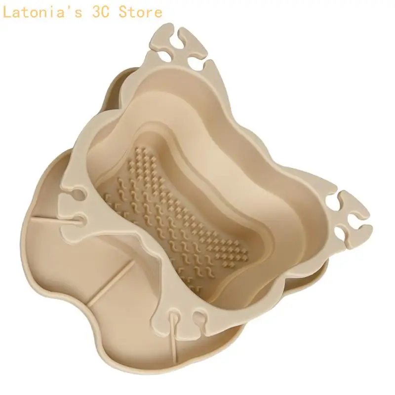 Make-up-Pinsel-Malpinsel-Spülbecher mit strukturierter Innenseite und Pinselhaltern X3UB – Detail 10