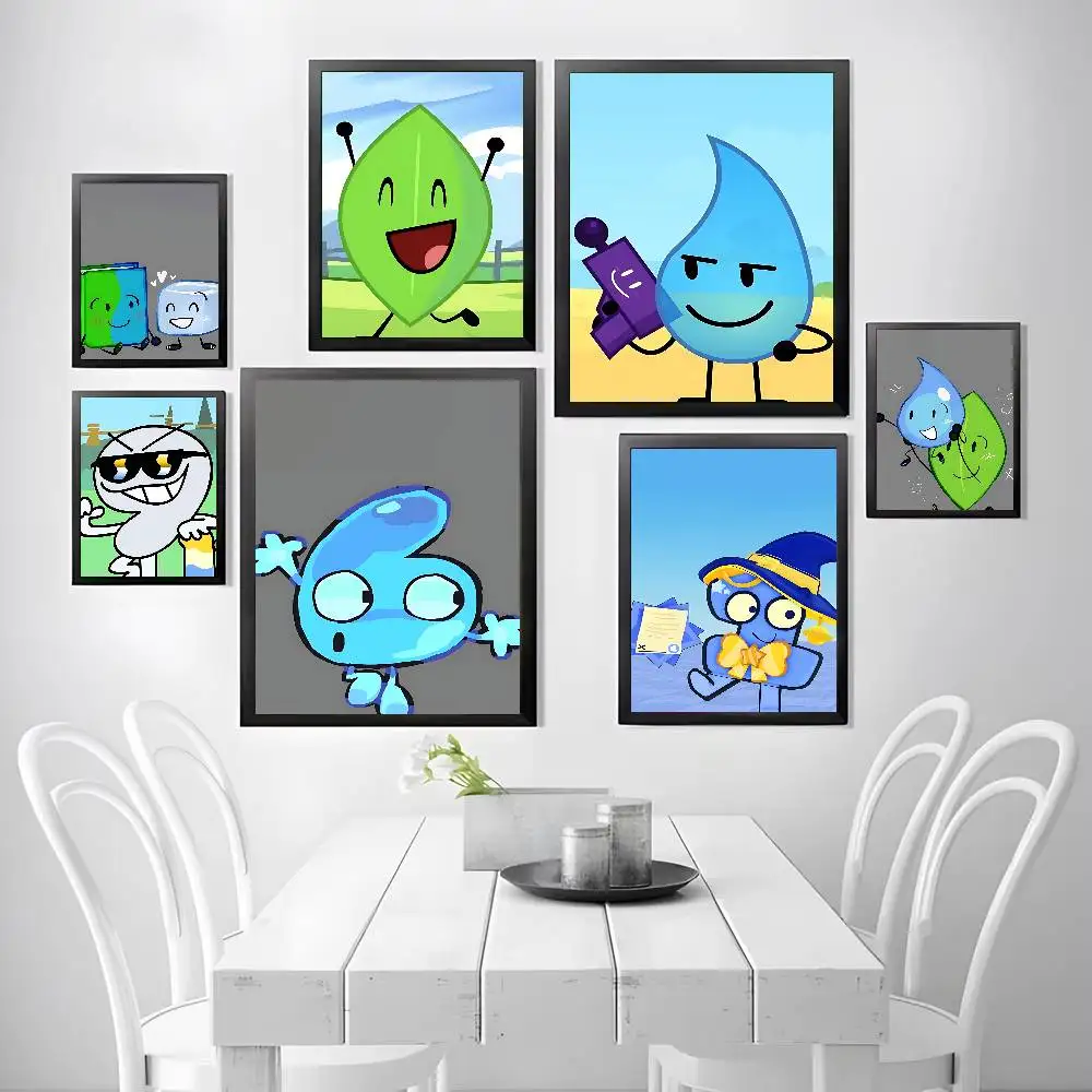 For Dream I-Island BFDI Frameless Canvas Painting Decorative Art Printing Poster Image Home Room Bedroom Decoration Painting