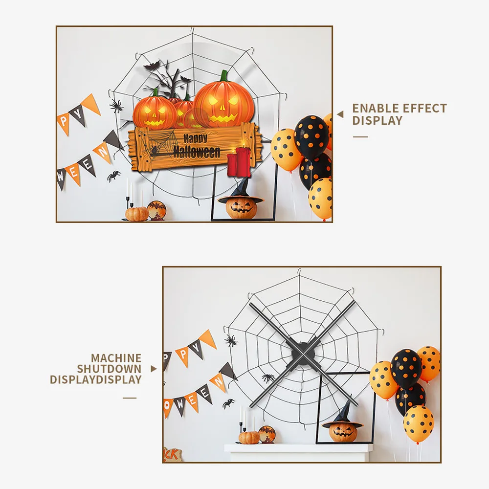 100 cm Holographische Fan 1184LED Neon Licht Wifi Bluetooth Audio Unterstützung DIY Video Text Display Werbung Licht 3D Projektor