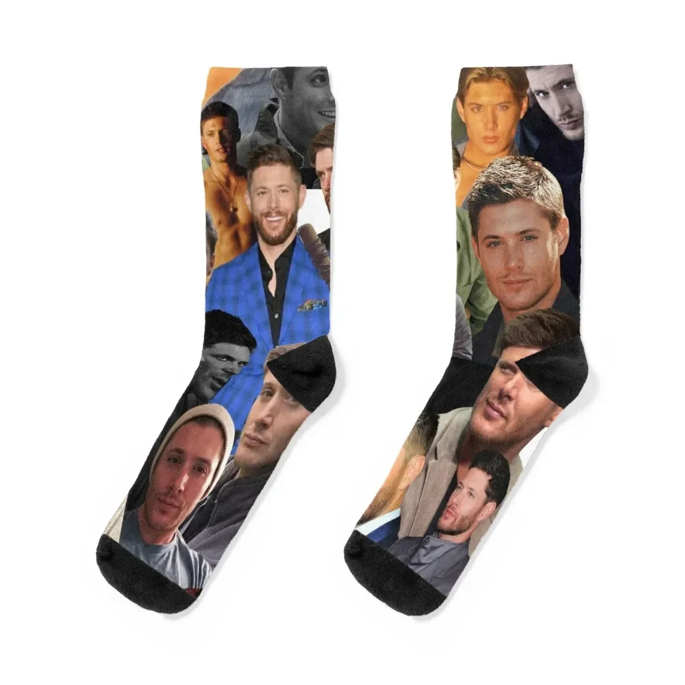 Jsen Ackles calcetines de collage de fotos para niños, calcetines de senderismo para niñas y hombres, Regalos divertidos de invierno