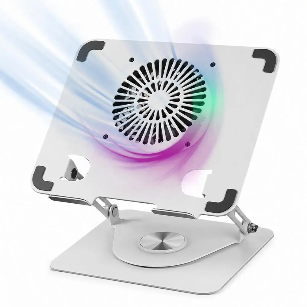 Laptop Stand with Cooling Fan for 7-17 Inch Notebook for MacBook Dell Lenovo Aluminum Alloy Heat Dissipation Desktop Cooler