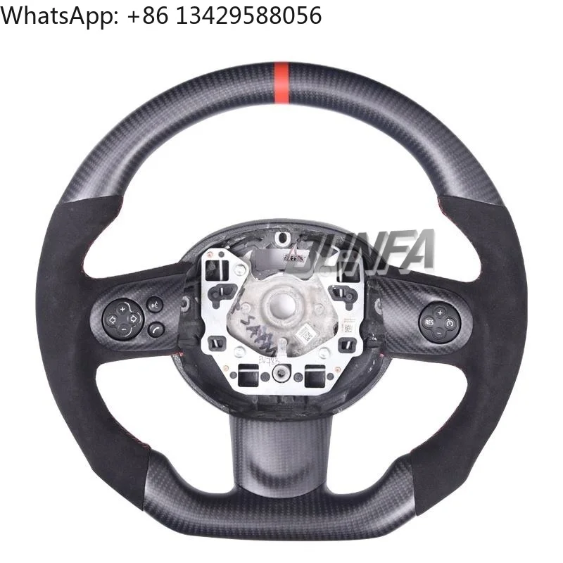 

High Performance Carbon Fiber Racing LED Steering Wheel For BMW MINI Cooper Convertible Leather Material