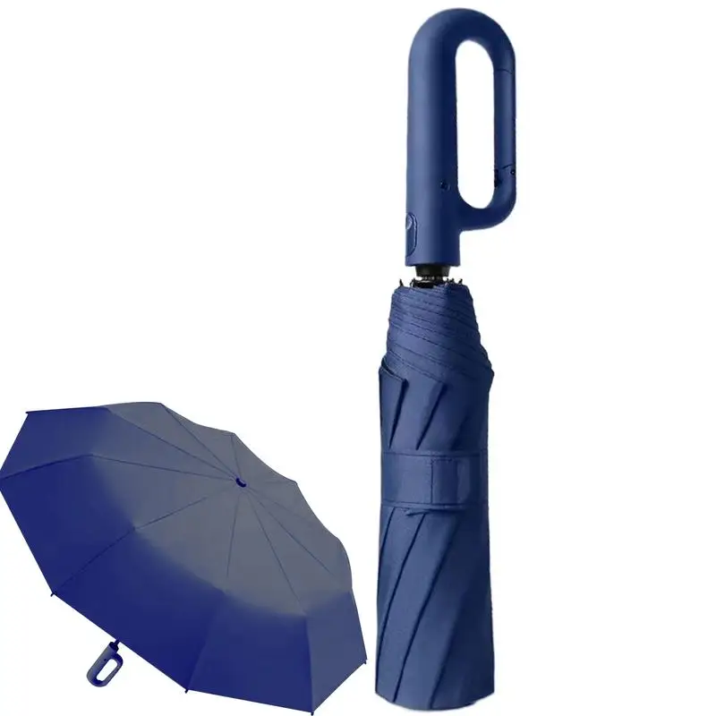 Automatic Folding Umbrella Wind Proof Umbrellas Automatic Carabiner Handle Umbrella Compact Folding Umbrella Automatic Open And