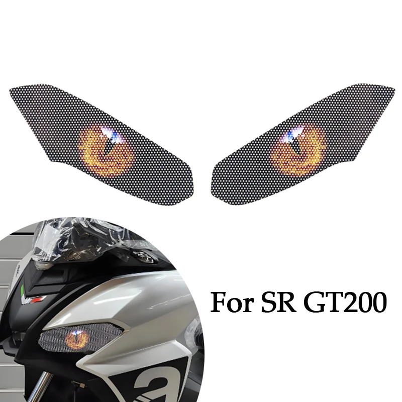 For APRILIA SR GT200 SRGT 200 SR GT 200 2023 Motorcycle Headlight Guard Stickers Front Fairing Headlamp Decal Headlight Sticker