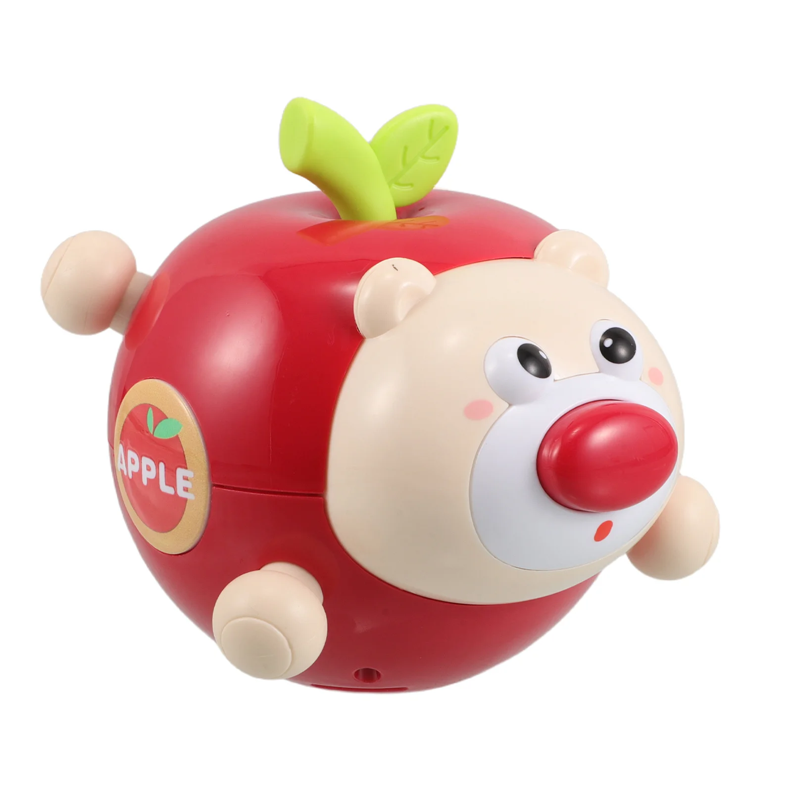 

Infant Wobble Baby Sensory Teething Soft Chewable Apple Shape Stimulate Neck Muscle Development Hand Coordination