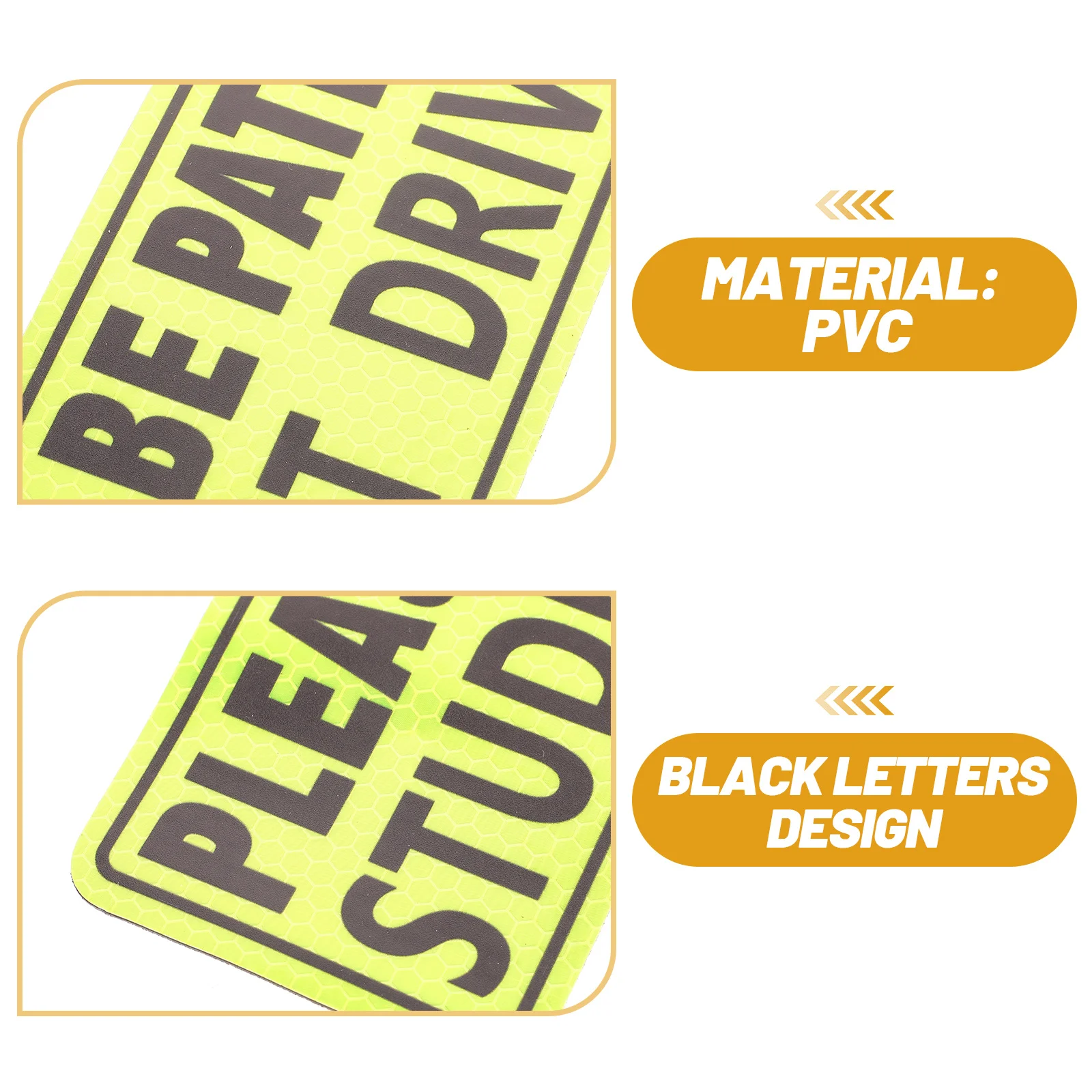

2pcs Car Novice Driver Decal Novice Driver Practicing Student Decal Auto Warning Removable Waterproof Durable Reflective