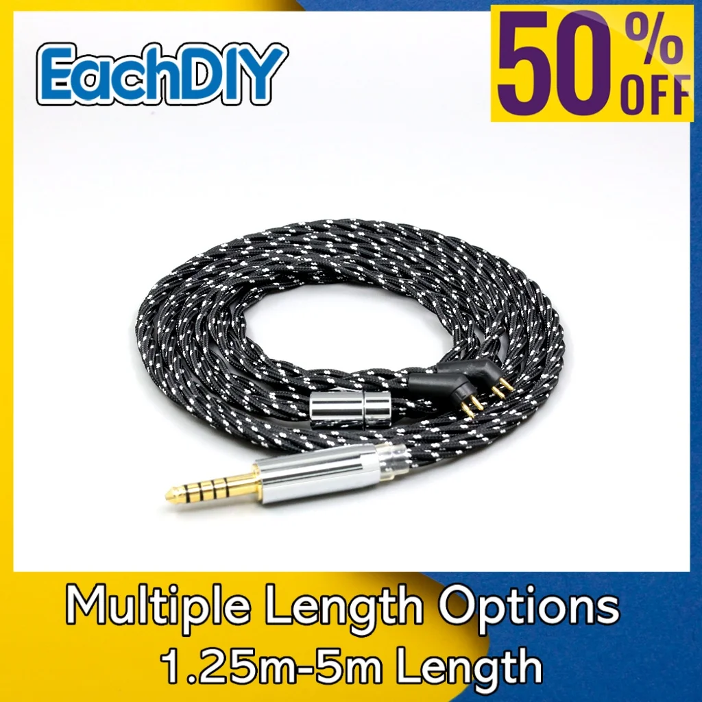 

OCC Mixed OFC Twisting Nylon Earphone Cable For Etymotic ER4B ER4PT ER4S ER6I ER4 2pin 8721
