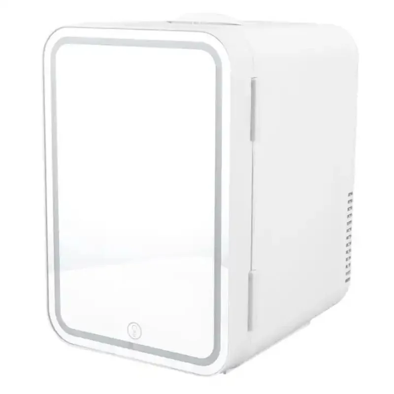 High Quality Small  Makeup Beauty Refrigerators Portable White Mini Cosmetics Skin Care Fridge With Mirror Led 8 Liter