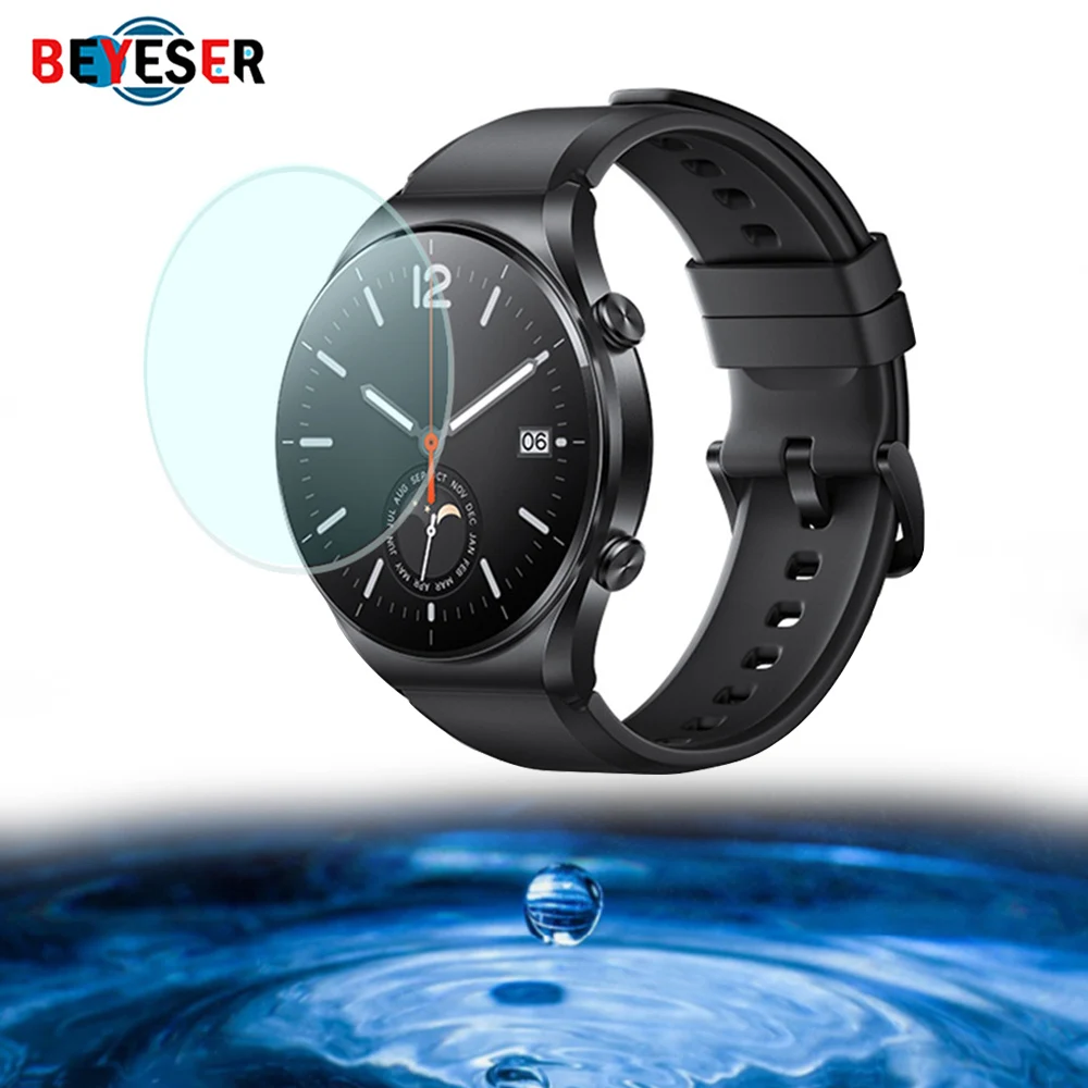 2Pcs Screen Protector Film For Xiaomi Watch S1 Anti-scratch HD Tempered Film Smartwatch 3D Curved Composite Film Accessory