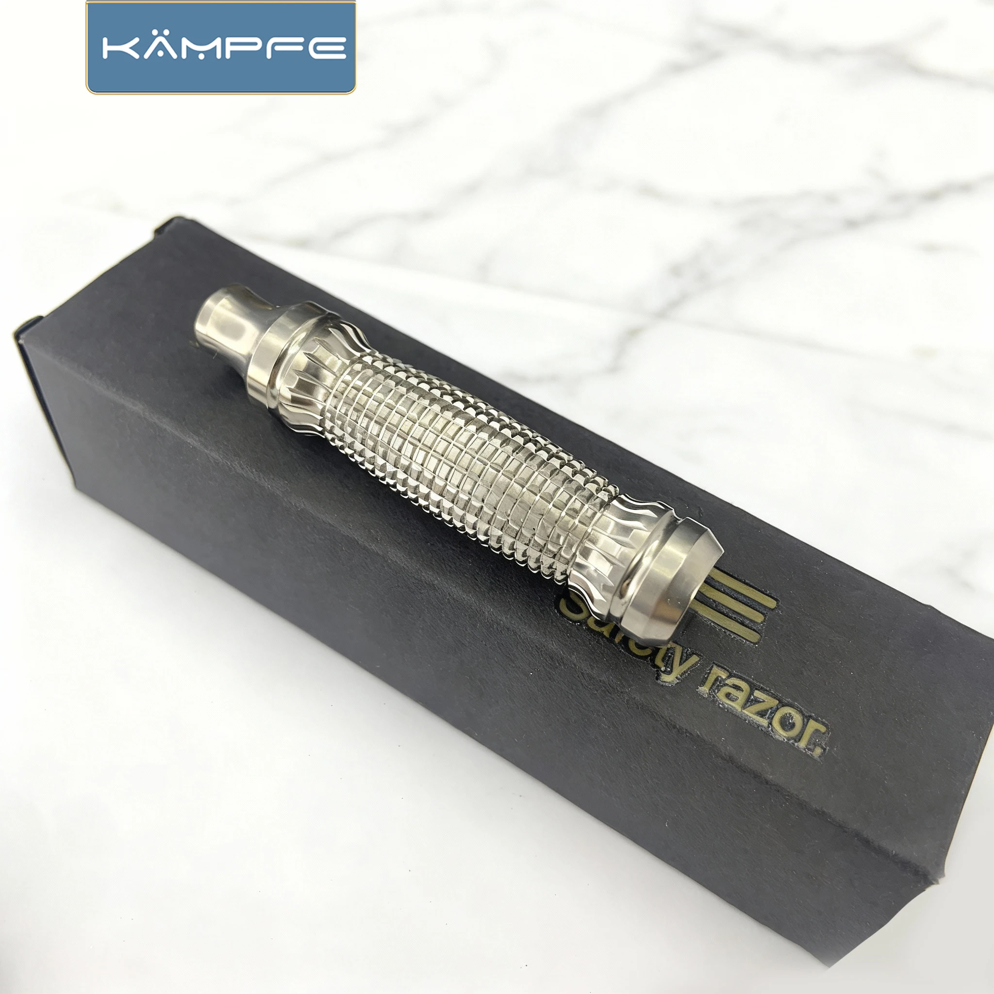 KAMPFE  Stainless Steel/Titanium Handle Men barber knife Manual Safety Razor travel razor handle
