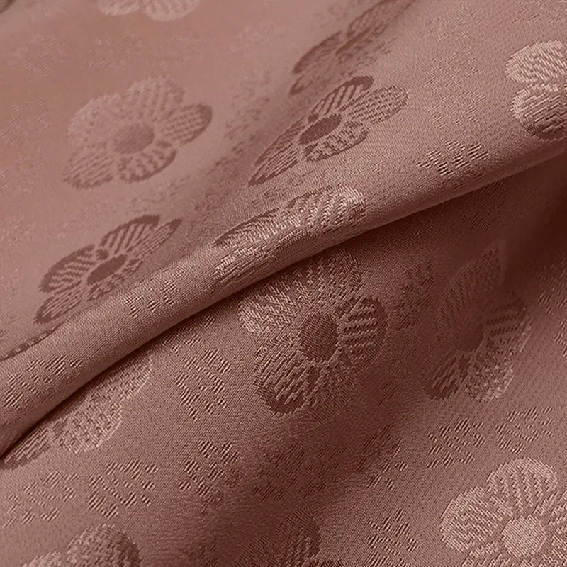 New Chinese-style Hanfu and cheongsam fabric with eight-petal blossom pattern narrow silk