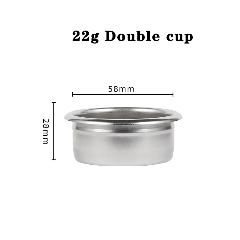 58mm Stainless Steel Coffee Filter Basket 22g Espresso Extract Single Layer Filter Single/Double Cup Filter Cup Barista Tools