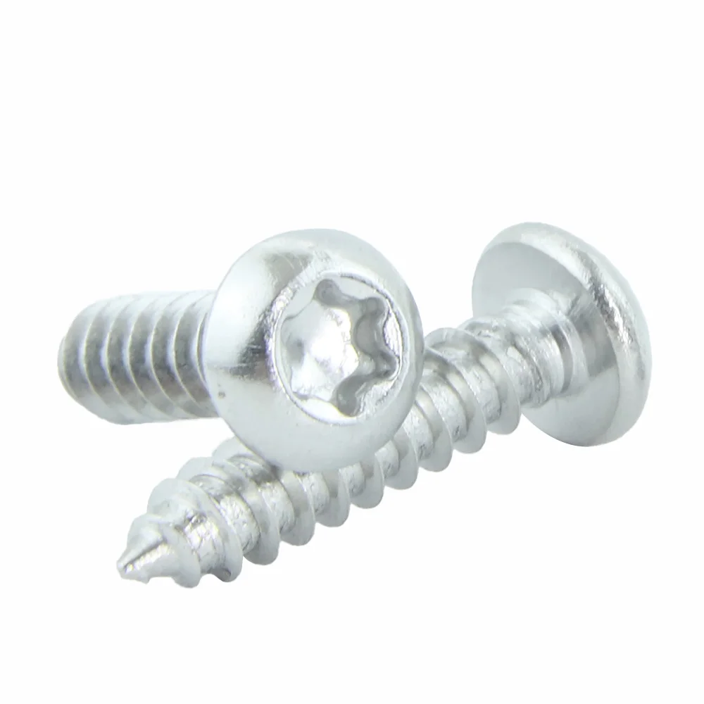 HOWSHENG Nickel Plated Carbon Steel M2 M2.3 M2.6 M3 Six-Lobe Torx Pan Round Head Self-tapping Screw for Wood