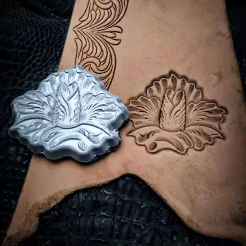 3D Flower Pattern Design Leather Stamp Aluminum Alloy Stamping Mold Embossing Carving Pressing Stamper Craft DIY Leather Die