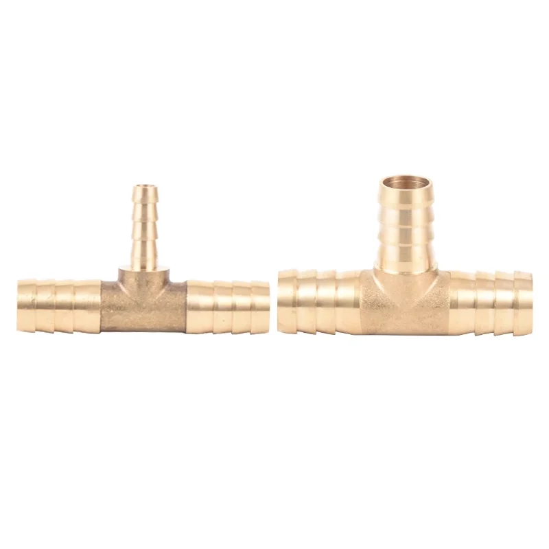 4mm 5mm 6mm 8mm 10mm 12mm 14mm 16mm Tee Type Reducing Hose Barb Brass Barbed Tube Pipe Fitting Reducer Coupler Connector Adapter