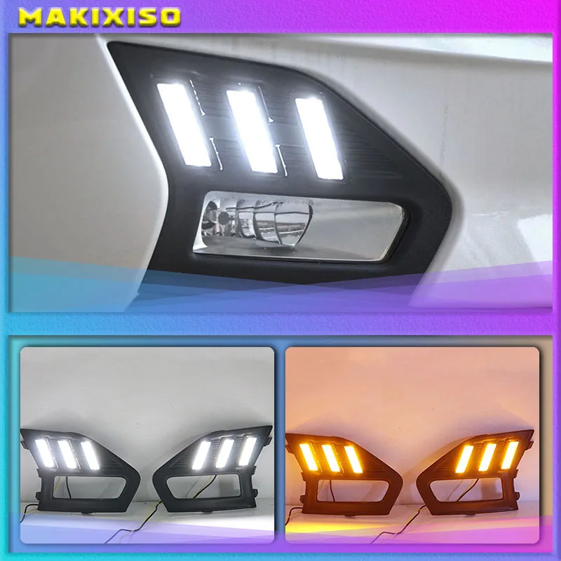 

2Pcs For Ford Mondeo Fusion 2019 2020 LED DRL Daytime Running Lights LED Daylight Fog light waterproof