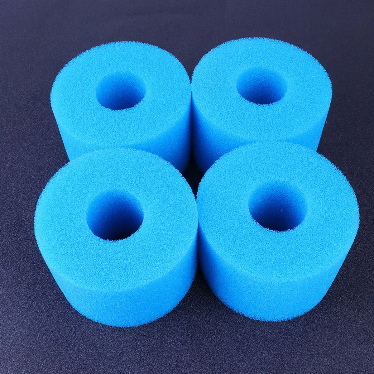 

4pcs Filter Sponge Column Premium Pre-filter for Fish Tank Blue Cylinder Swimming Pool Pump Efficient Flow Reusable