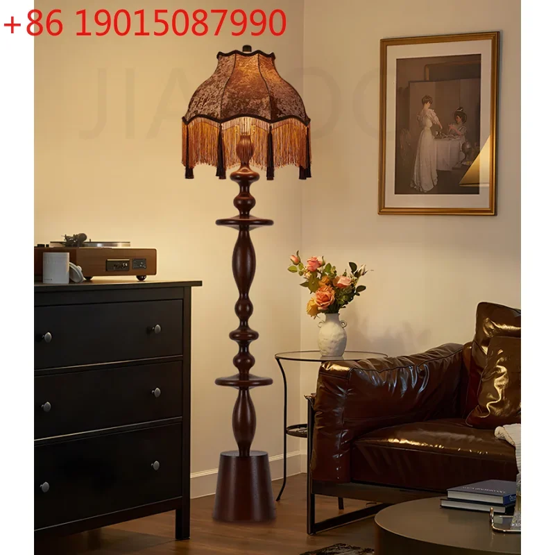 

Chinese Style Tassels Floor Lamp Retro Warm Living Room Home Decoration Lamp Creative Design Luxurious Bedroom Lamp LED Lighting