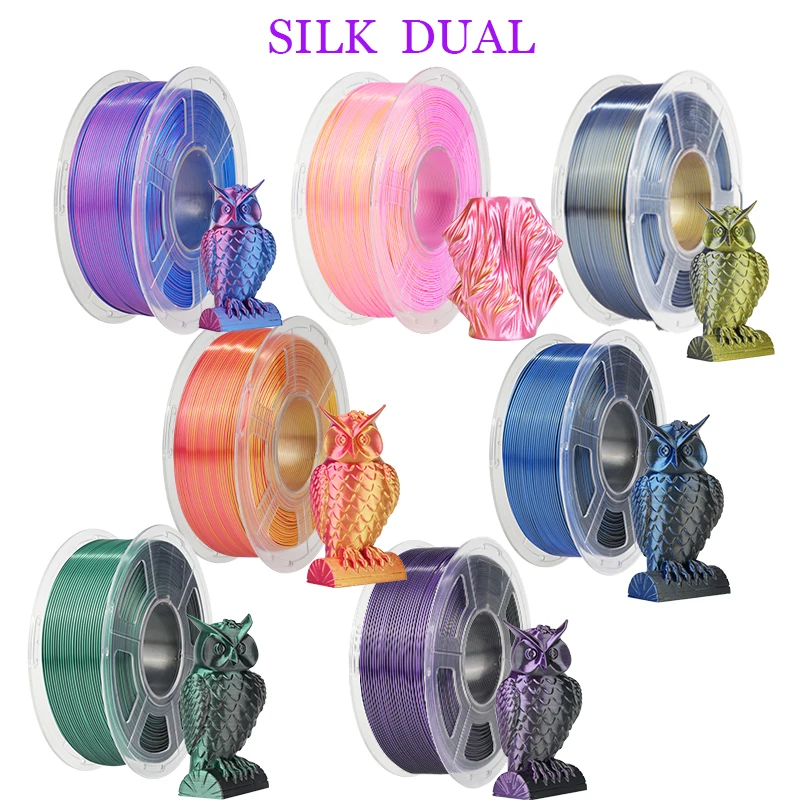 JAYO PLA PLUS SILK/TPUSILK /SKDC SILK 3D Printer Filament 1Rolls/1.1kg 1.75mm 100% No Bubble FDM 3D Printer Materials DIY Gift