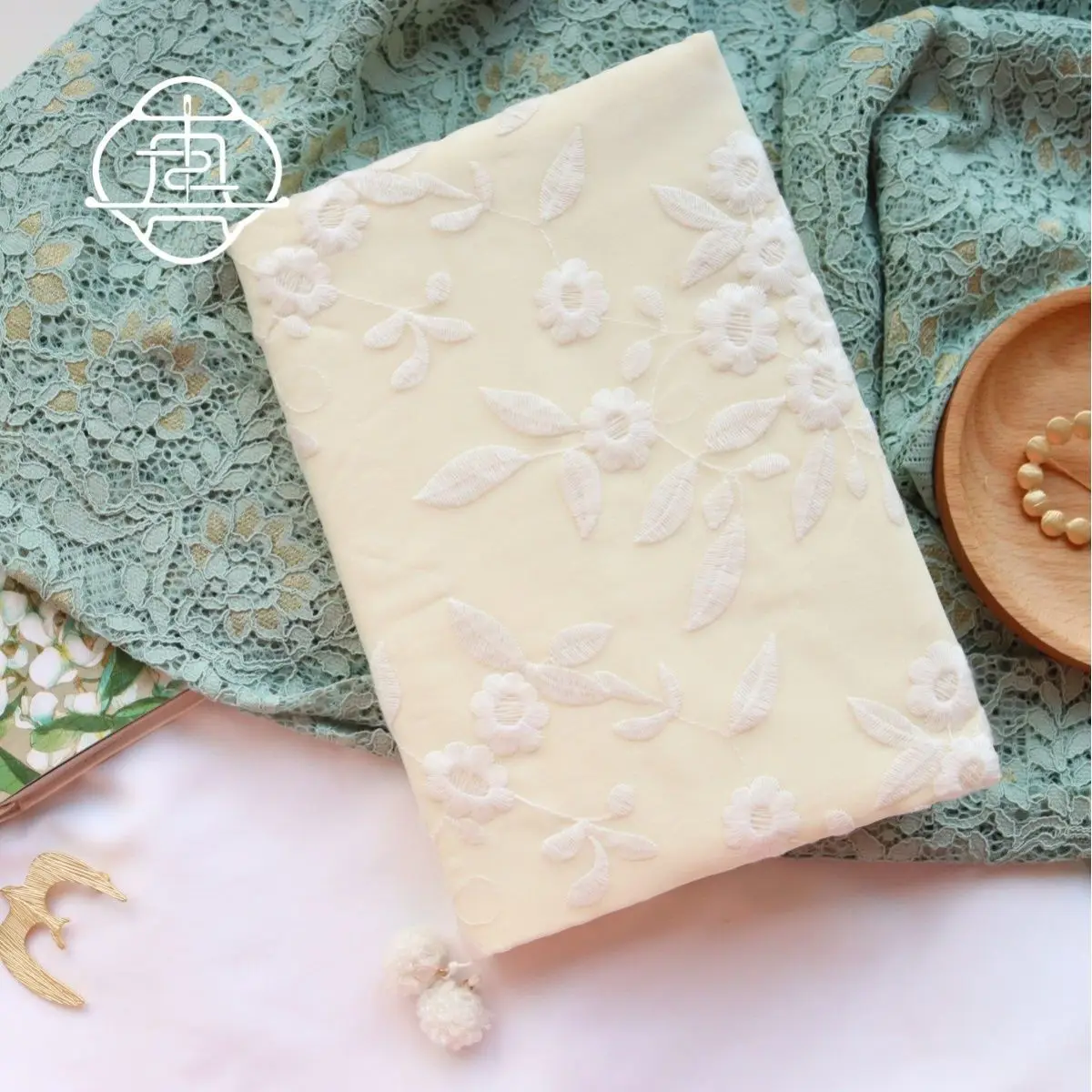 【frost flower】Original Handmade A5A6 Notebook Covers Protector Book Sleeve Crafted Fabric Products Diary Cover,in Stock