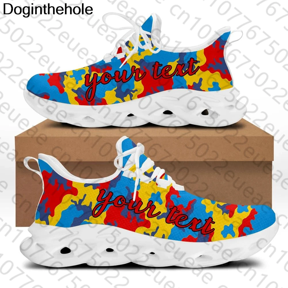 Doginthehole Men's Cool Sneakers Camo Printing Casual Running Shoes Breathable Men's Shoes Non-Slip Flats Scarpe Ginnastica Uomo