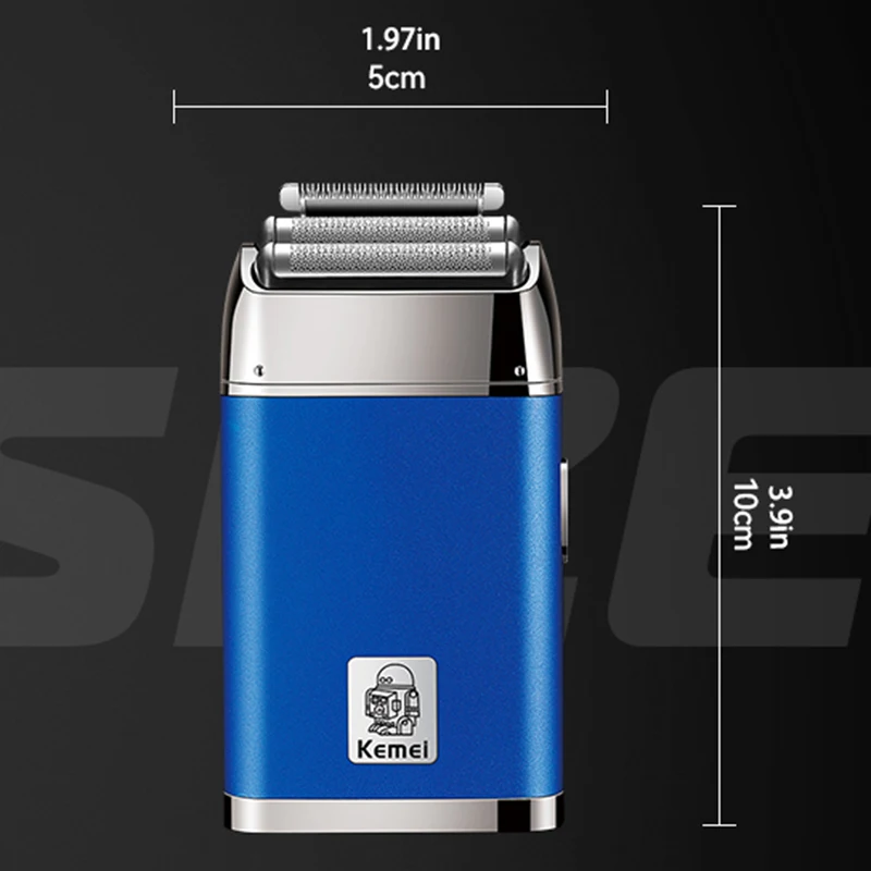 Kemei T13 전기 포일 면도기 전문 Type-C 면도기 얼굴 면도기 챙 수염 트리머 헤드 면도기 대머리 남성용
