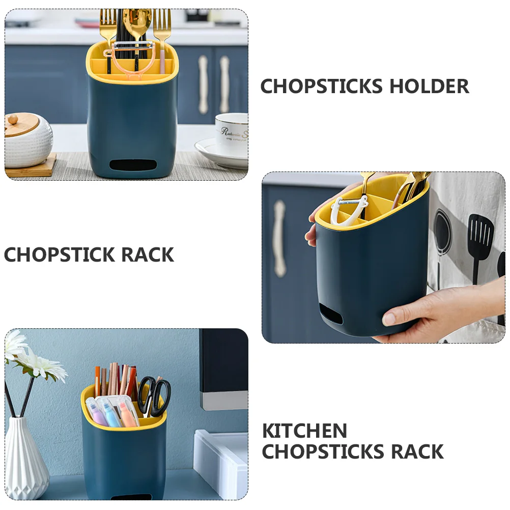 

Plastic Chopsticks Holder Kitchen Utensil Storage Rack Draining Container ganizer Multifunctional Cutlery
