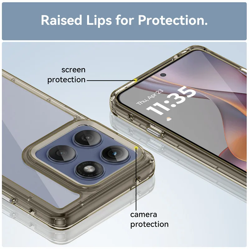 حافظة لهاتف موتورولا إيدج 2025 حافظة موتو إيدج 2025 حافظة من البولي يوريثان الحراري لوحة الكترونية معززة من الأكريليك حافظات هواتف واقية على موتو إيدج 2025 #5