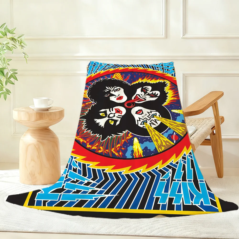 Band Rock K-kiss Singer Blanket Throw Super Cosy Plush Living Room Sofa Couch Childish Birthday Gifts