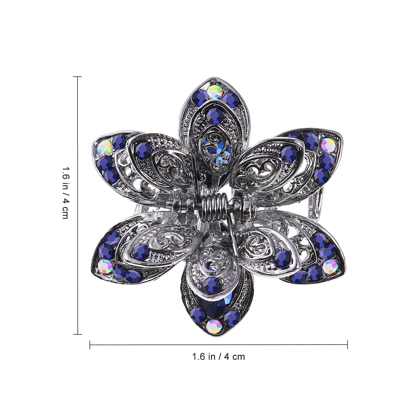 الجوف خارج حجر الراين مشبك شعر كليب لون عشوائي Waterdrop نمط الزخرفية مشبك شعر للنساء ماكياج حمام غسل الوجه