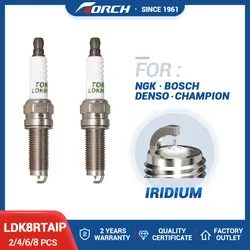 2-8PCS Automobile Iridium Platinum Candles Spark Plugs Torch LDK8RTAIP Ignition System Auto Replacement Parts