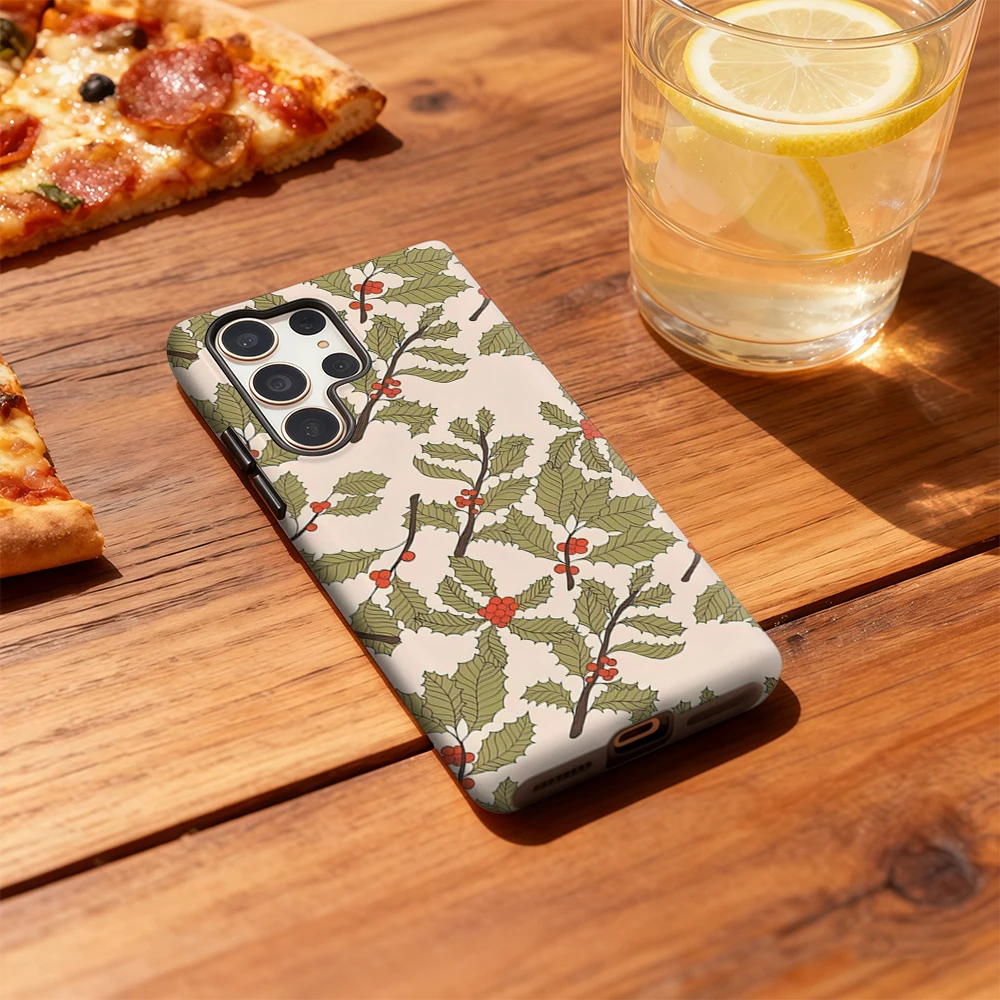 Чехол для телефона Holly Berries для Samsung Galaxy S25 Ultra S24 S23 Ultra Plus, противоударная двухслойная задняя крышка