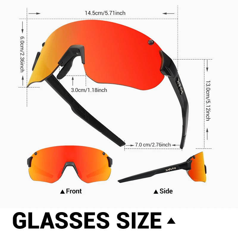 Kapvoe Cycling Glasses UV400 Cycling Sunglasses Sports Sunglasses Bike Glasses Hiking Eyewear Lightweight Running Glasses
