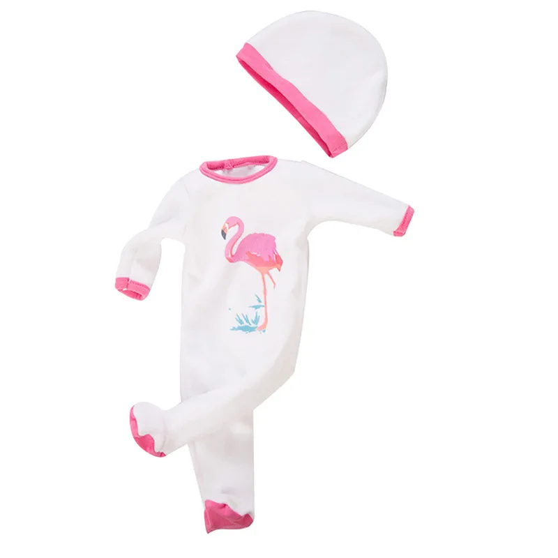 Boneca Reborn Realista de 43cm (18 polegadas) com Roupa Branca de Peça Única Estilo Animal de Desenho Animado