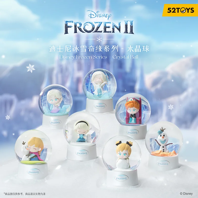 Frozen II-Serie, Kristallkugel, Blindbox, Spielzeug, 52 Spielzeuge, Sammlung, Ornamente, Dekoration, Geschenke für Jungen und Mädchen, trendiges Sammlerstück