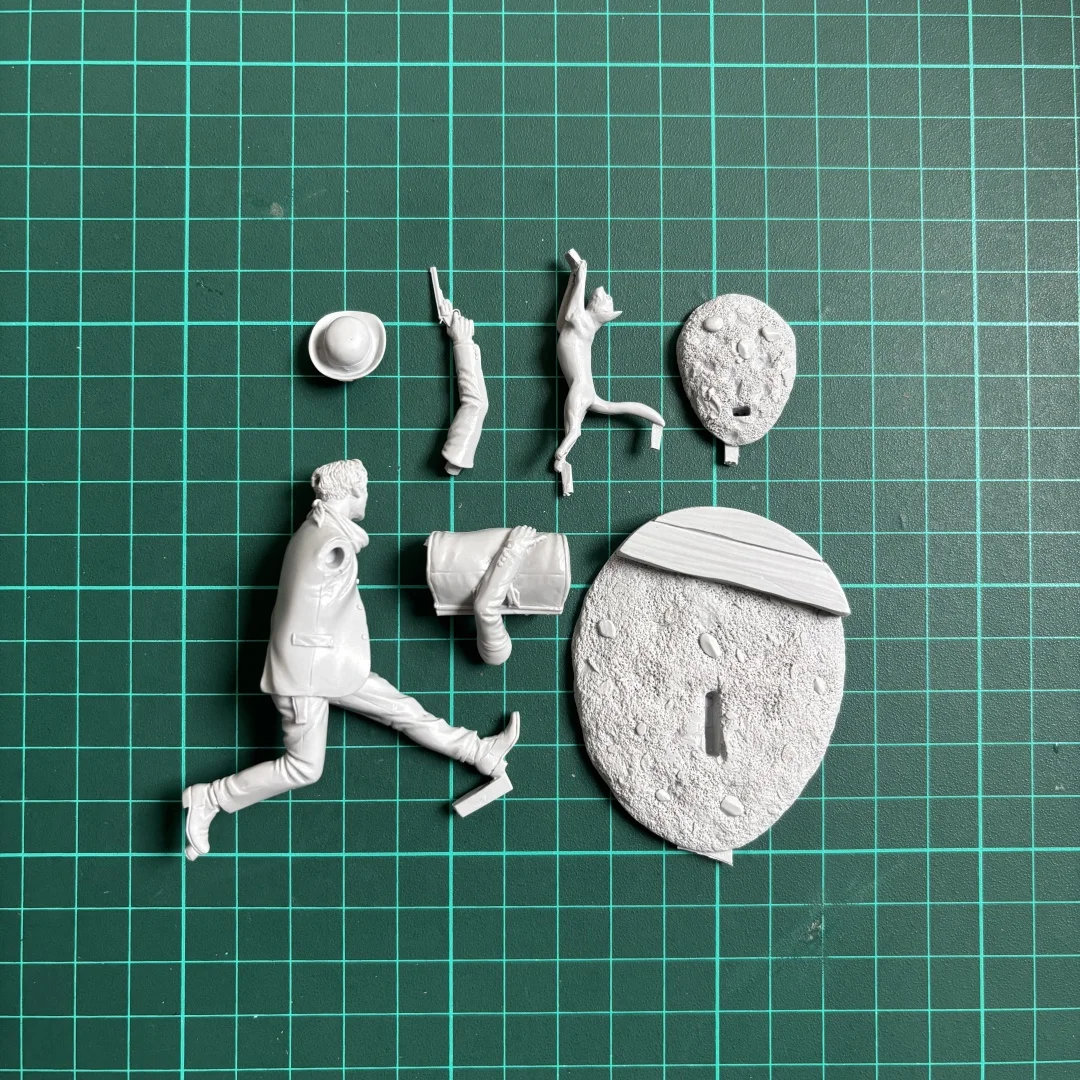 75MM 수지 도색되지 않은 모델 키트, 은행도둑의 조립되지 않은 도색되지 않은 GK,1552R