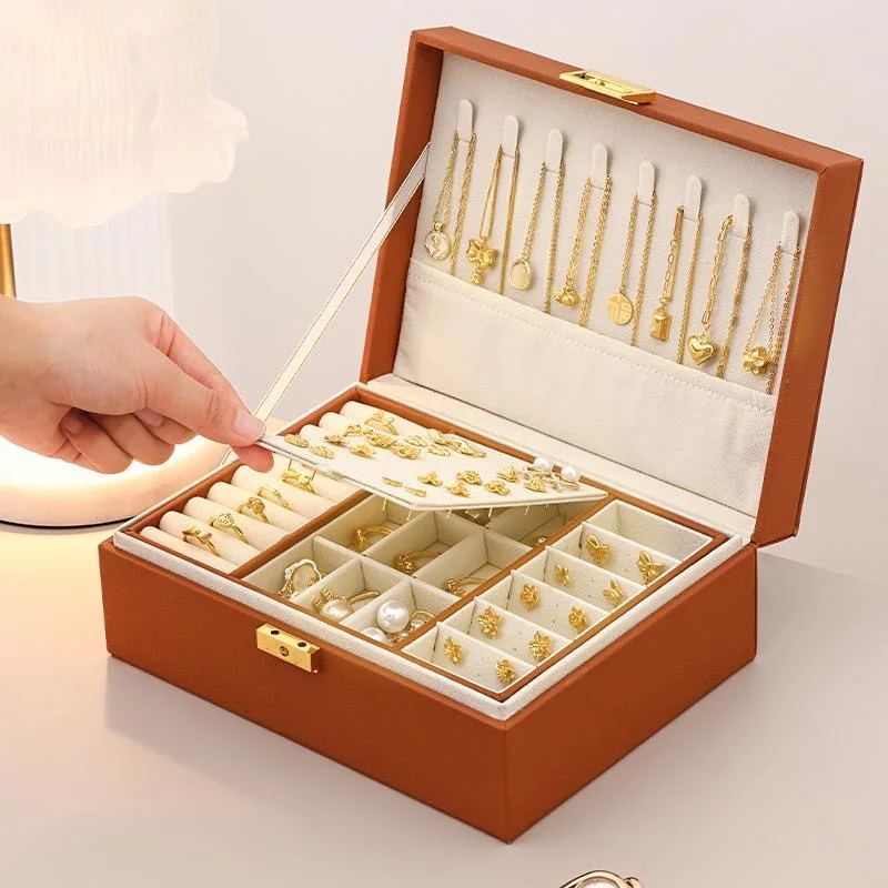 

2025 new exquisite high-end Maillard jewelry storage box earring earring necklace hand jewelry box