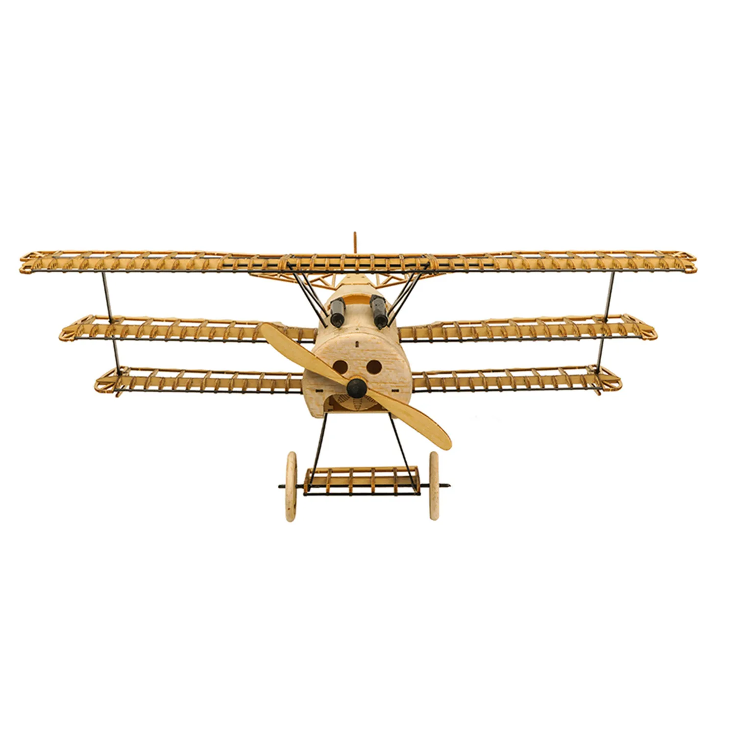 Real Hawk Fokker-DRI Fighter Scale 1:18 Aircraft Wood Solid DIY Assembly Model Set Wood Toys Ornaments Children's Gift