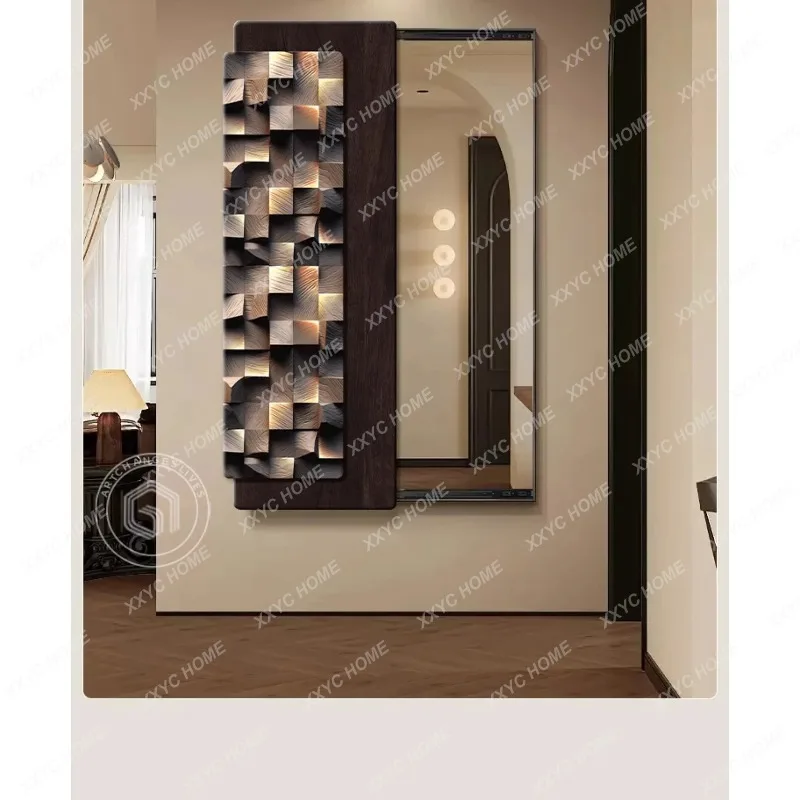 

GGMedieval style imitation three-dimensional hidden full-body mirror push-pull can block and close dark shape, decoration