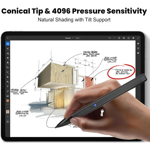 Imagen 2 del producto Spaseeba Slim Pen 2 Adecuado para Surface Pro 12/11/10/9/8/7/6/5/4/X Libro, 4096 Presión, Borrador y Clic Recto, Rejección de Palma