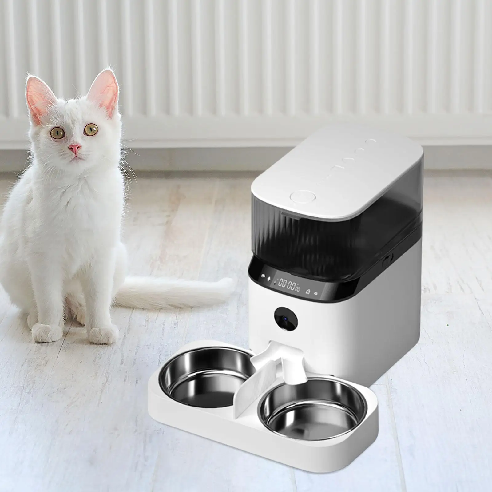 

Automatic Cat Feeder Detachable 10S Meal Call for Small and Medium Pets Keep Fresh and Dry 5L Timed Pet Feeder for Pet Dry Food